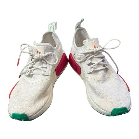 Adidas NMD_R1 NMD R1 White Magenta Green Women's Running Shoes Sneakers 8 - Picture 3 of 6